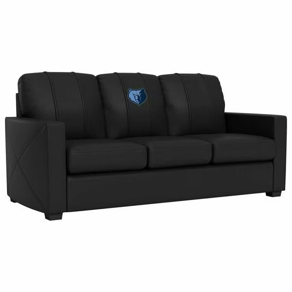 Silver Sofa with Memphis Grizzlies Primary Logo, Dreamseat, Mfr#: XZ7759001SOCDBK-PSNBA31033